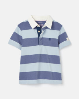 JOULES OZZY BLUE STRIPE POLO SHIRT