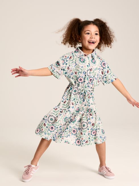 JOULES SUMMER DRESS CREAM PRINT Twine Clothing