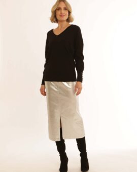 POMODORO COATED SKIRT - 52459-SILVER