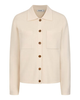 ALICE COLLINS INES WINTER WHITE 100% WOOL CARDIGAN