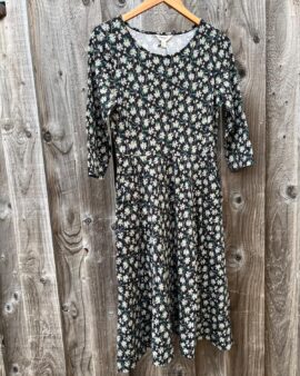 SEASALT APRIL DRESS - SMUDGE FLORAL ONYX