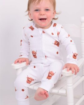 BABYMAC HIGHLAND COW SLEEPSUIT