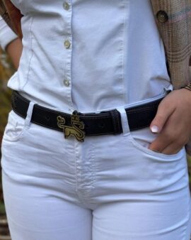 WELLIGOGS NAVY PREMIUM LEATHER BELT