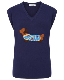 ALICE COLLINS SAUSAGE DOG SLIPOVER  - RICH NAVY
