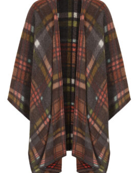 ALICE COLLINS ELLE CAPE- BISON PLAID