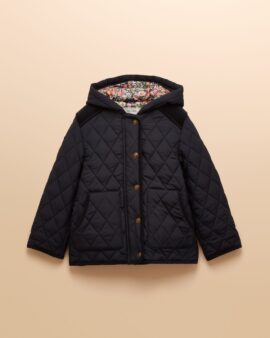 JOULES MARSDALE NAVY BLUE SHOWERPROOF QUILTED JACKET