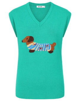 ALICE COLLINS SAUSAGE DOG SLIPOVER -EVERGREEN