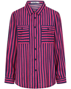 ALICE COLLINS VIVIAN SHIRT - RICH NAVY /FUCHSIA