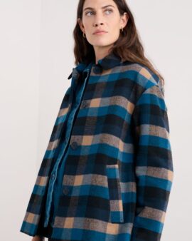 SEASALT BEAMWIND CHECKED COAT - MAKE AND DO HARBOUR