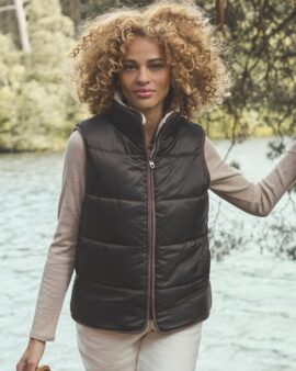JOULES REVERSIBLE FAUX FUR BROWN / CREAM  PADDED GILET