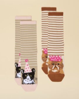 JOULES EVERYDAY PARTY DOG 2PK SOCKS