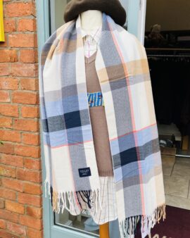 JOULES  LANGTREE JANET-CREAM/BLUE SCARF