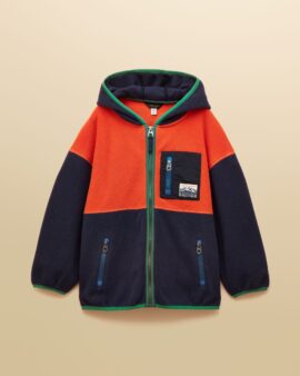 JOULES ROCKWELL NAVY BLUE POLAR FLEECE   ZIP THROUGH