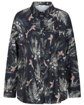 ALICE COLLINS SKYLAR WILDLIFE  BLACK SHIRT