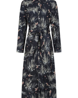 ALICE COLLINS MIA PRINT WILDLIFE BLACK DRESS