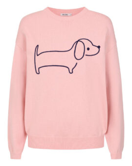 ALICE COLLINS SAUSAGE DOG PULLOVER -BLUSH