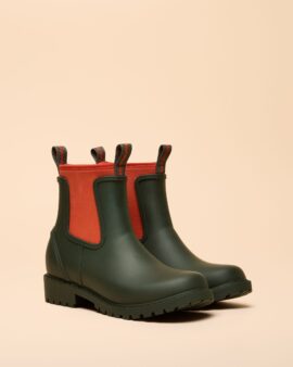 JOULES OAKFIELD GREEN SHORT NEOPRENE LINED WELLIES