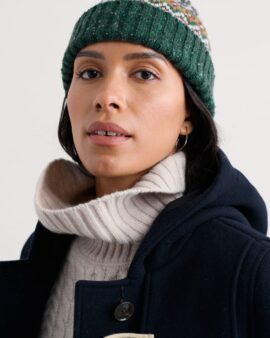 SEASALT WEATHERHILL FAIR ISLE HAT -MODERNIST DARK WRECKAGE MULTI