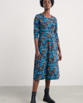 SEASALT APRIL DRESS- FLOATING FRONDS MARITIME