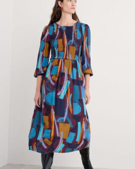SEASALT MEADOWSWEET DRESS - ZENNOR STACK DARK RYE