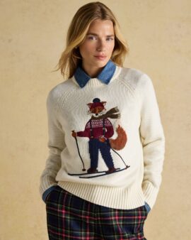 JOULES JONTY SKIING INTARSIA COTTON - RICH CREW NECK JUMPER