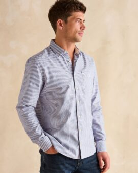 JOULES OXFORD BLUE STRIPE CLASSIC FIT SHIRT