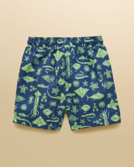 JOULES OCEAN BLUE PRINTED SWIM SHORTS