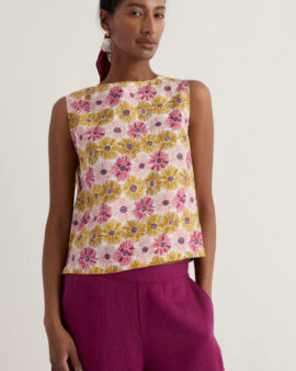 SEASALT COLOUR STUDY TOP - PAINTED ASTERS CHALK