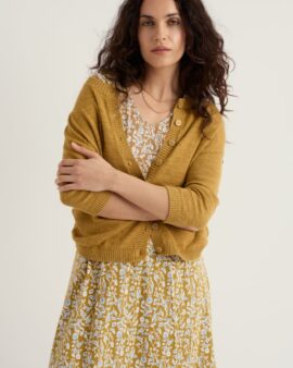 SEASALT PENTIRE STEPS LINEN AND ORGANIC COTTON CARDIGAN