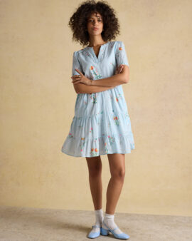 JOULES ARIELLA BLUE STRIPE DRESS