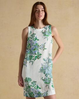 JOULES DELPHINE BLUE FLORAL SHIFT DRESS