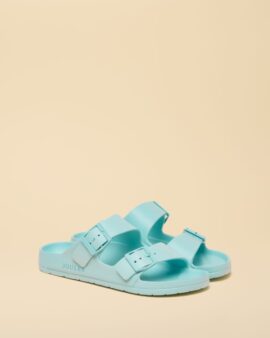 JOULES SUNSEEKER LIGHT BLUE EVA DOUBLE BUCKLE SLIDER