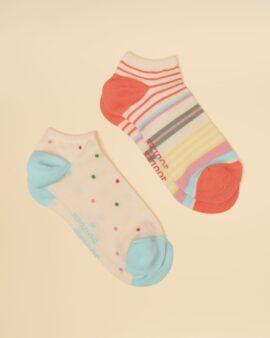 JOULES RILLA 2PK TRAINER SOCKS - MULTI