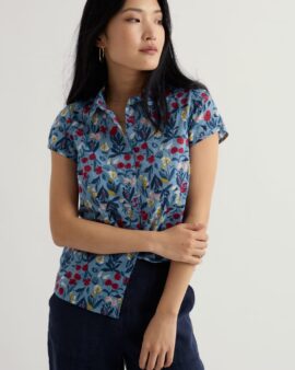 SEASALT RUSHMAKER SHORT SLEEVE SHIRT - SPRING STEMS SEASCAPE MIX