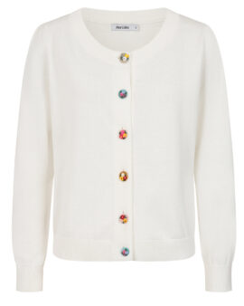 ALICE COLLINS DAPHNE WHITE CARDIGAN