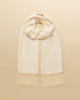 ASCOT CREAM LARGE LIGHTWEIGHT WRAP SCARF