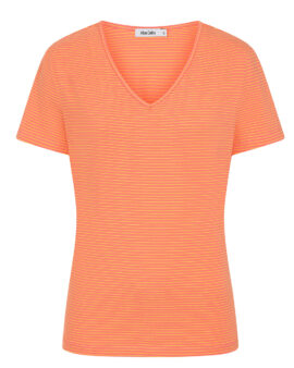 ALICE COLLINS PERFECT STRIPE T-SHIRT - FIESTA / SUNFLOWER