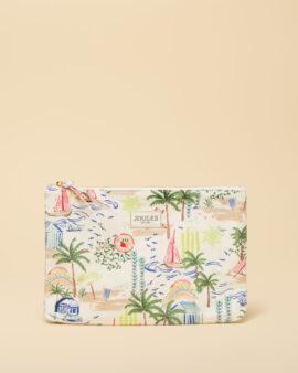 JOULES CARRYWELL PALM PRINT PRINTED POUCH