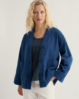 SEASALT PENWERRIS DENIM JACKET - MID INDIGO