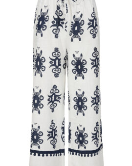 ALICE COLLINS ATHENA TROUSER-WHITE / RICH NAVY