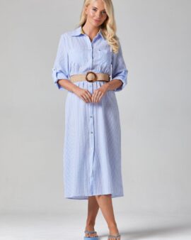 ALICE COLLINS AMARA DRESS-SKY/WHITE