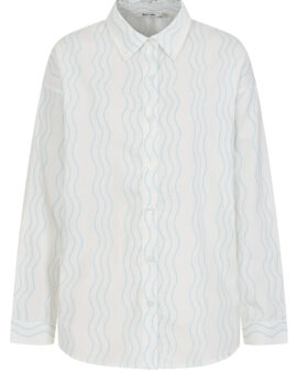 ALICE COLLINS BETH WAVY SHIRT-WHITE/SKY