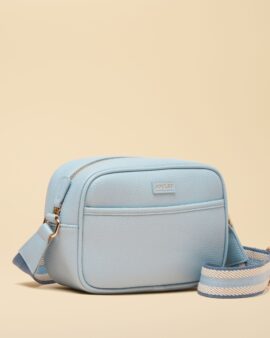 JOULES TRENT PALE BLUE CROSS BODY BAG WITH ADJUSTABLE THICK STRAP