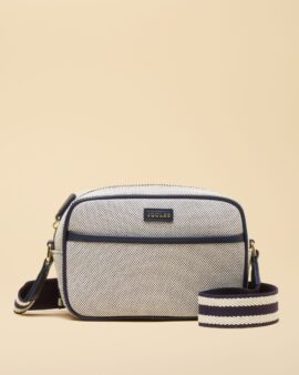 JOULES BLAIR NAVY CANVAS CROSS BODY BAG