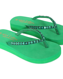 ALICE COLLINS FLIP FLOP GREEN PEPPER