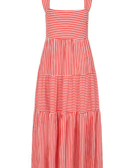 ALICE COLLINS BUDE DRESS - WHITE / RED