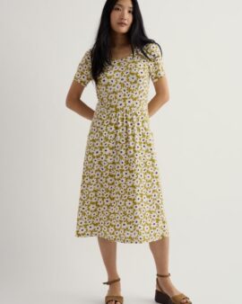 SEASALT ENOR DRESS - INKED COSMOS AVOCADO