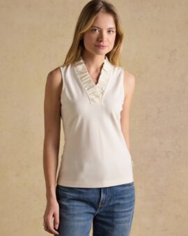 JOULES HEIDI SLEEVELESS TOP -CREAM