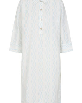 ALICE COLLINS BETH WAVY DRESS-WHITE/SKY