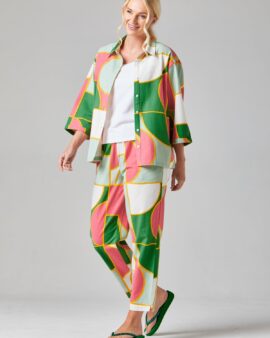 ALICE COLLINS ROSA CROP TROUSER CLEO PRINT TROPICANA